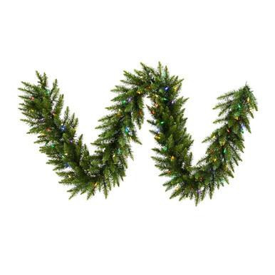 Vickerman A861112LED – 9 ft Natural Camdon Garland – LED 