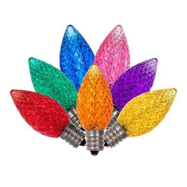 XLEDC70-25 Vickerman - Multi-Color LED C7 Christmas Bulbs - E12 Base - 25 Pack