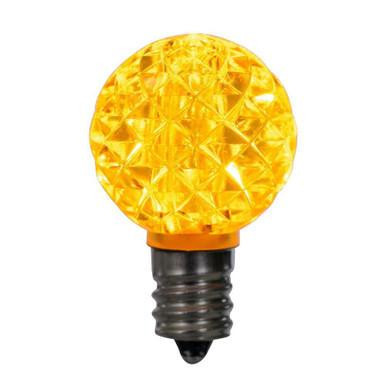 XLEDG37-25 Vickerman - Yellow LED G30 Christmas Bulbs - E12 Base - 25 Pack
