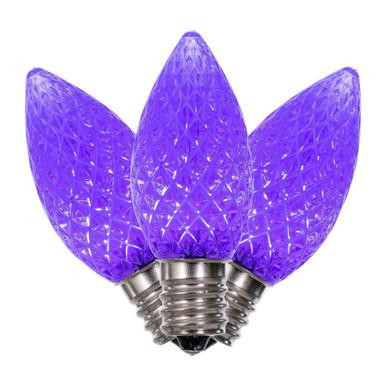 XLEDC76T-25 Vickerman - Purple LED C7 Christmas Bulbs - E12 Base - 25 Pack