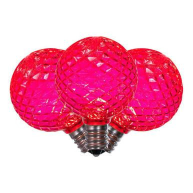 XLEDG43-25 Vickerman - Red LED G40 Christmas Replacement Bulbs - E12 Base - 25 Pack