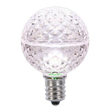 XLEDG6P-25 Vickerman - Pure White LED G50 Christmas Replacement Bulbs - E17 Base - 25 Pack