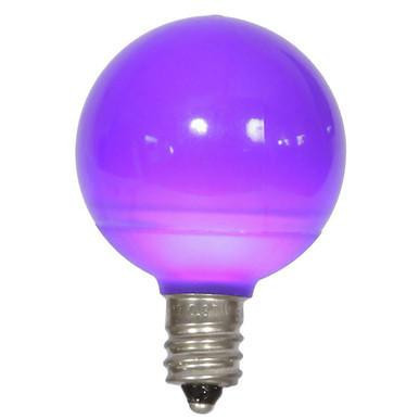 XLEDCG46-25 Vickerman - Purple LED G40 Christmas Replacement Bulbs - E12 Base - 25 Pack