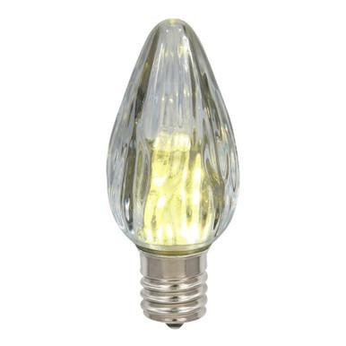 XLEDF11-25 Vickerman - Warm White LED F15 Flame Christmas Bulbs - E26 Base - 25 Pack
