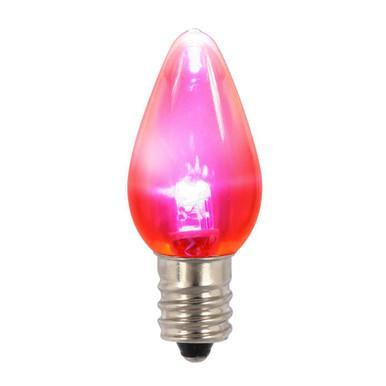 XLEDTC79-25 Vickerman - Pink LED C7 Christmas Bulbs - E12 Base - 25 Pack