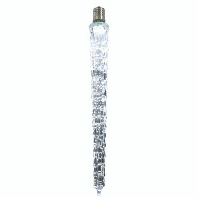  Vickerman XICE985 18" LED Cool White Falling Icicle Bulb E17