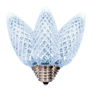 XLEDC95-25 Vickerman - Cool White LED C9 Christmas Bulbs - E17 Base - 25 Pack