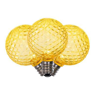 XLEDG47-25 Vickerman - Yellow LED G40 Christmas Bulbs - E12 Base - 25 Pack