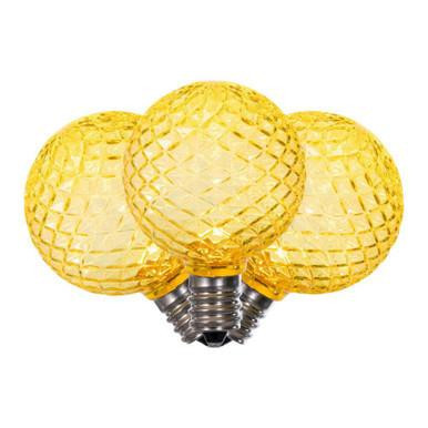 XLEDG47-25 Vickerman - Yellow LED G40 Christmas Bulbs - E12 Base - 25 Pack