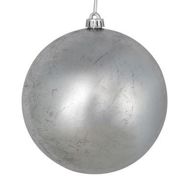Vickerman N186207D - 4" Silver Ball Christmas Ornament - 6 Pack
