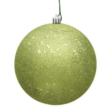 Vickerman N591273DQ - 4.75" Lime Ball Christmas Ornament - 4 Pack
