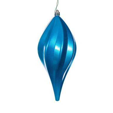 Vickerman N189512DCV - 8" Turquoise Drop Christmas Ornament - Outdoor Use - 3 Pack