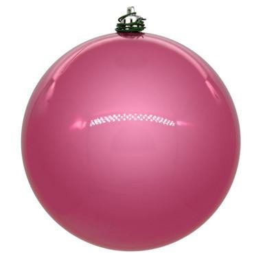 Vickerman N591079DPV - 4" Pink Ball Christmas Ornament - Outdoor Use - 6 Pack