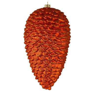 Vickerman N187218D – 7" Burnished Orange Pinecone Christmas Ornament – 4 Pack