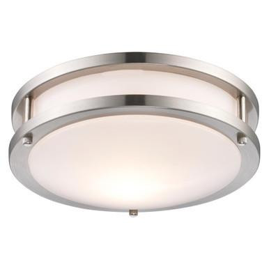 Trans Globe Lighting Trans Globe 10360 BN - 9.5" Brushed Nickel Ceiling Light - White Frosted Glass Diffuser 