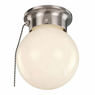 Trans Globe Lighting Trans Globe 3606P BN - 6" Brushed Nickel Ceiling Light - Opal Glass 