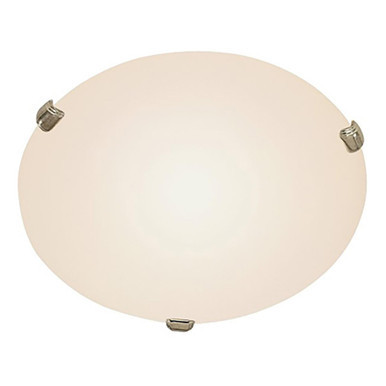 Trans Globe 58706 BN – 12" Brushed Nickel Ceiling Light – White Marbleized Glass