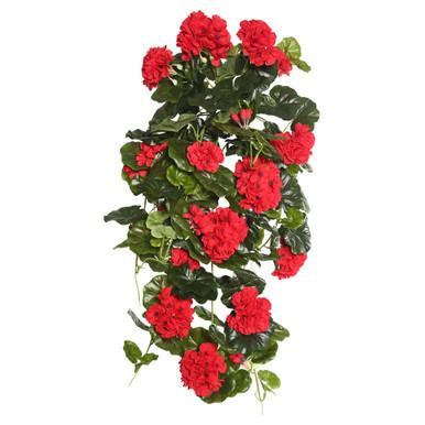  Vickerman FL170802 – 29" Red Geranium Hanging Bush 