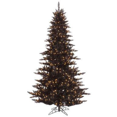Vickerman K161776LED - 7.5' Black Fir Pre-Lit Christmas Tree with Warm White LED Lights