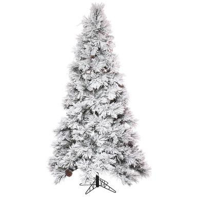 Vickerman K171175 - 7.5' Flocked Slim Atka Pine Artificial Christmas Tree Unlit