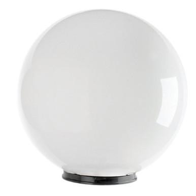 LBS Lighting 20" White Acrylic Light Globe – 9" Fitter Neck – Replacement Post Top Sphere