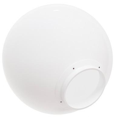 LBS Lighting 20" White Polycarbonate Light Globe – 8" Fitter Neck -  Impact Resistant