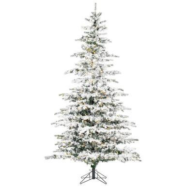 Vickerman A861896LED – 14' Flocked Sierra Fir  Christmas Tree with LED Lights