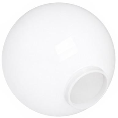 LBS Lighting 20" White Polycarbonate Light Globe – 6" Fitter Neck Flange – Replacement Lamp Post Globe – 10020-LD-6F