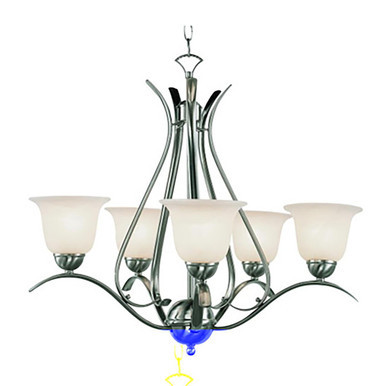 Trans Globe 9285 BN - Brushed Nickel 5-Light Aspen Chandelier