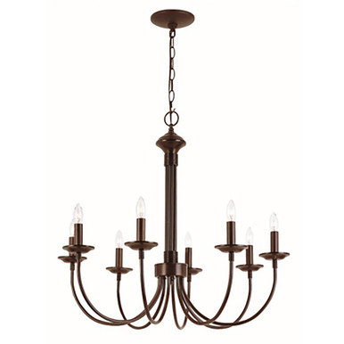 Trans Globe 9018 ROB - Rubbed Oil Bronze 8-Light Candle Chandelier