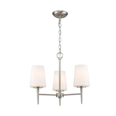 Trans Globe 71895-3 BN - Brushed Nickel Mini Chandelier