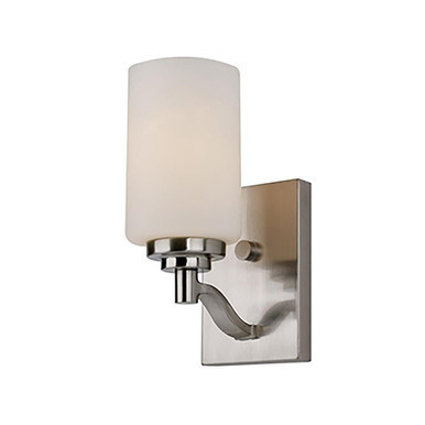 Trans Globe 70521 BN Mod Pod Indoor Glass Drum Armed Sconce