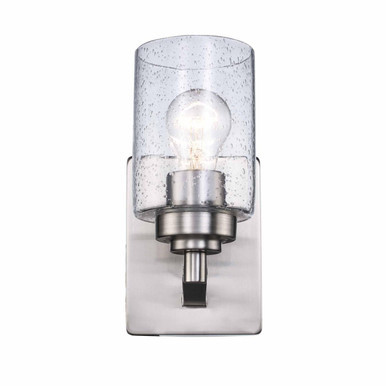 Trans Globe 80521 BN Mod Pod Indoor Glass Drum Armed Sconce