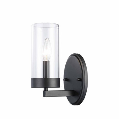 Trans Globe 71731 BK 1-Light Shaded Indoor Wall Sconce