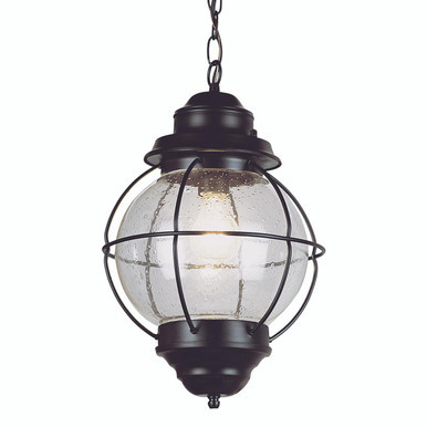 Trans Globe 69906 BK Catalina 19" Hanging Lantern Pendant Light