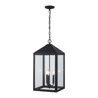 Trans Globe 51538 BK Storm 3-light Outdoor Hanging Lantern