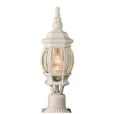 Trans Globe 4060 WH Parsons 1-Light Traditional French-inspired Post Mount Lantern Head