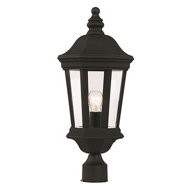 Trans Globe 40403 BK Westfield Clear Glass Outdoor Post Mount Lantern Head