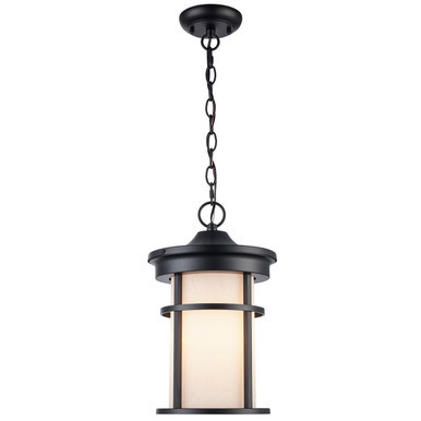 Trans Globe 40385 BK-FR Avalon 1 - Light Outdoor Hanging Pendant Light with Open Base