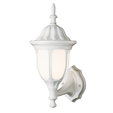 Trans Globe 4041 WH Hamilton 1-Light Opal Glass Traditional Outdoor Wall Lantern