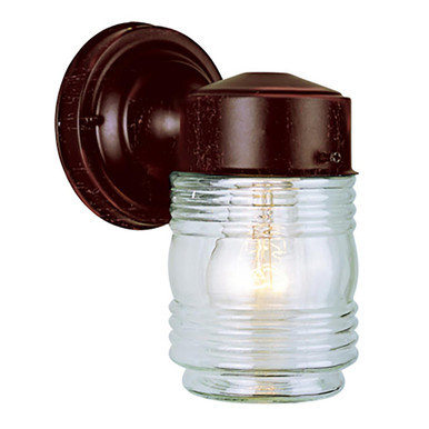 Trans Globe 4900 RT Quinn 1-Light Classic Glass Jar Shade Outdoor Wall Light