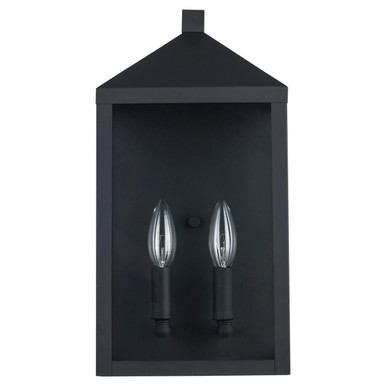 Trans Globe 51531-1 BK Storm 2 - Light Outdoor Wall Sconce