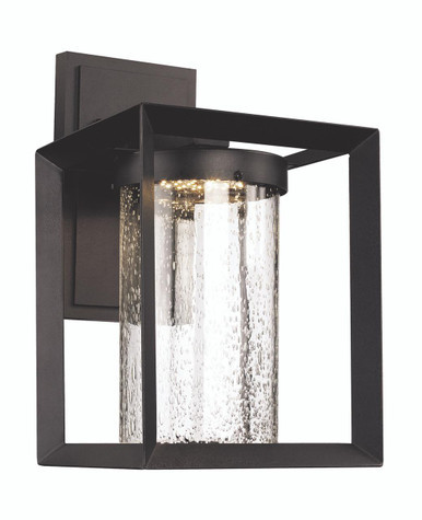 Trans Globe LED-50162 BK Taylor 15" Wall Lantern with Integrated LED Light