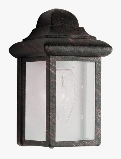 Trans Globe 44835 RT Vista 1-Light,Clear Glass Sides with Metal Pagoda Top, Pocket Wall Lantern