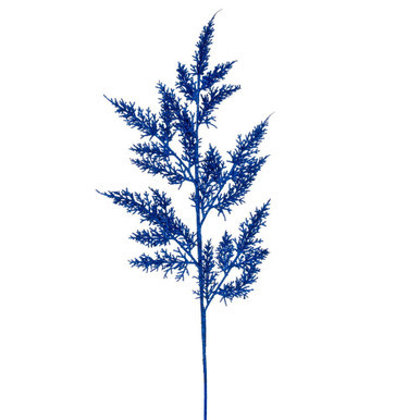 Vickerman L162402 28" Blue Glitter Wild Huck Spray 6/Bg