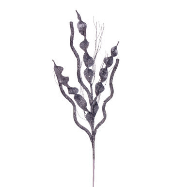 Vickerman QG223807 34" Silver Multi Spiral Glitr Spray 6/Bg
