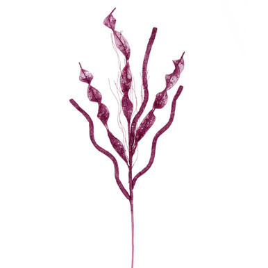 QG223879 Vickerman - 34" Artificial Pink Multi Spiral Glitter Spray - 6 Pack