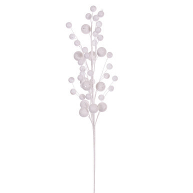 Vickerman QG226711 27" White Multi Ball Glitr Spray 4/Bg