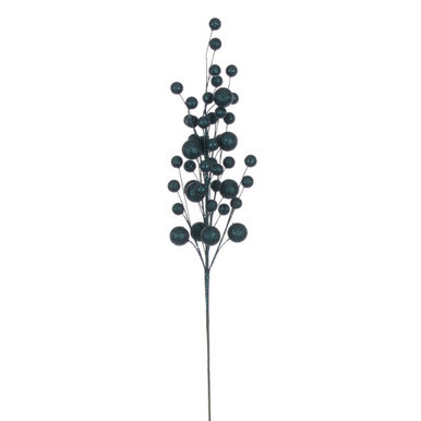 Vickerman QG226762 27" Sea Blue Ball Glitter Spray 4/Bag