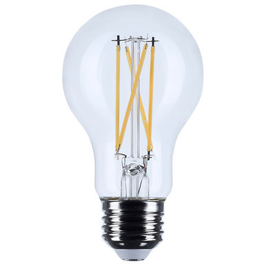 Satco S12468 - 5W A19 LED Bulb - 3500K - Medium Base, Dimmable